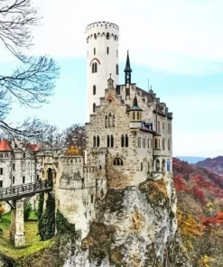 Schloss Lichtenstein Castle Diamond Painting