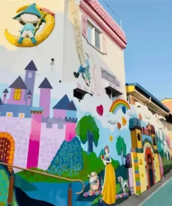 Songwol dong Fairy Tale Village Diamond Painting