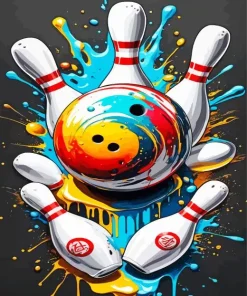 Splatter Bowling Game Diamond Painting