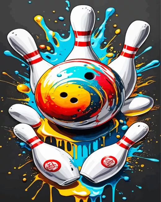 Splatter bowling game diamond paints Splatter Bowling Game Diamond Painting