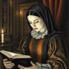 Tudor Lady Reading Diamond Painting