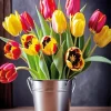 Tulips Bucket Diamond Painting