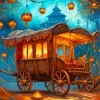 Vintage Gypsy Wagon Diamond Painting