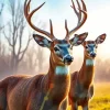 Wild Buck And Doe Diamond Painting