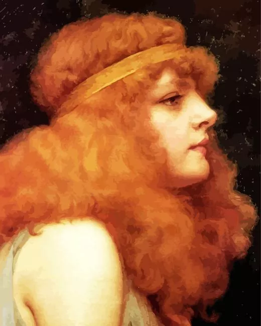 an auburn beauty by john william godward Diamond Painst An Auburn Beauty By John William Godward Diamond Painting