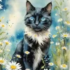 Black Cat Blue Eyes Art Diamond Painting
