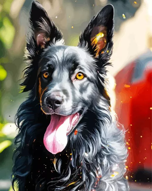 black irish setter dog Diamond Paints Black Irish Setter Dog Diamond Painting