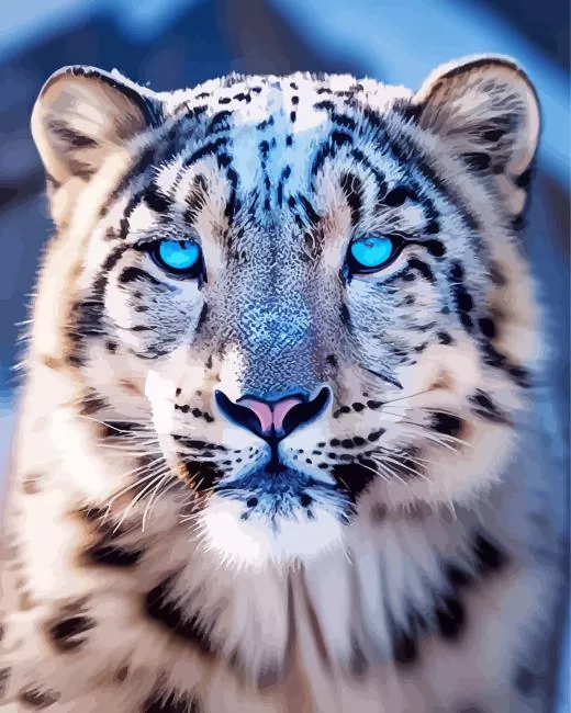 blue eyes leopard Diamond Paintings Blue Eyes Leopard Diamond Painting