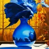 Blue Glass Vase Diamond Painting