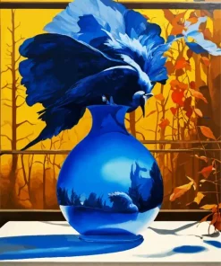 Blue Glass Vase Diamond Painting