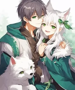 Boy And Girl Wolf Diamond Painting