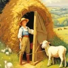 Boy With Sheep Diamond Painting