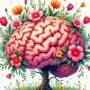 Brain With Flowers Diamond Painting