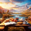 Breakfast In Mountains Diamond Painting