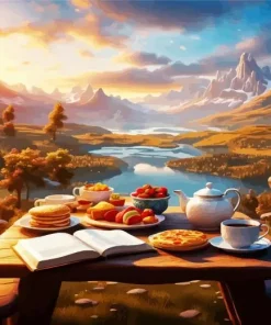 Breakfast In Mountains Diamond Painting