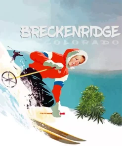 Breckenridge Colorado Ski Poster Diamond Painting