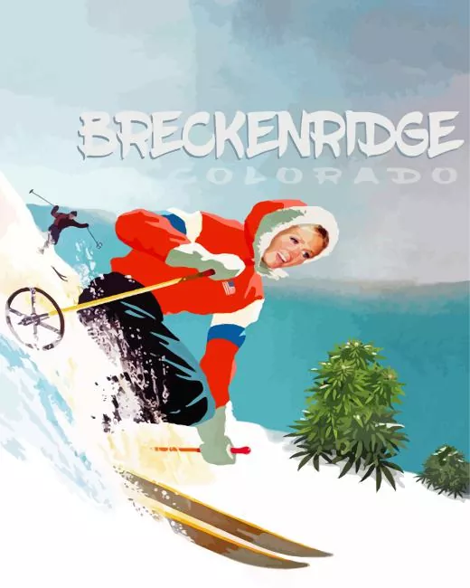 breckenridge colorado ski poster Diamond Dotz Breckenridge Colorado Ski Poster Diamond Painting