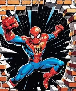 Brick Wall Spider Man Diamond Painting