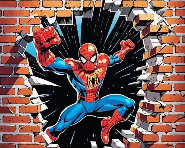 brick wall spider man Diamond Paints Brick Wall Spider Man Diamond Painting