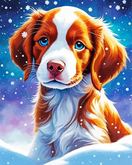 brittany spaniel puppy dog Diamond Paintings Brittany Spaniel Puppy Dog Diamond Painting
