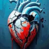 Broken Heart Art Diamond Painting