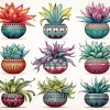 Bromeliad Pots Diamond Painting