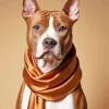Brown Amstaff Dog Diamond Painting
