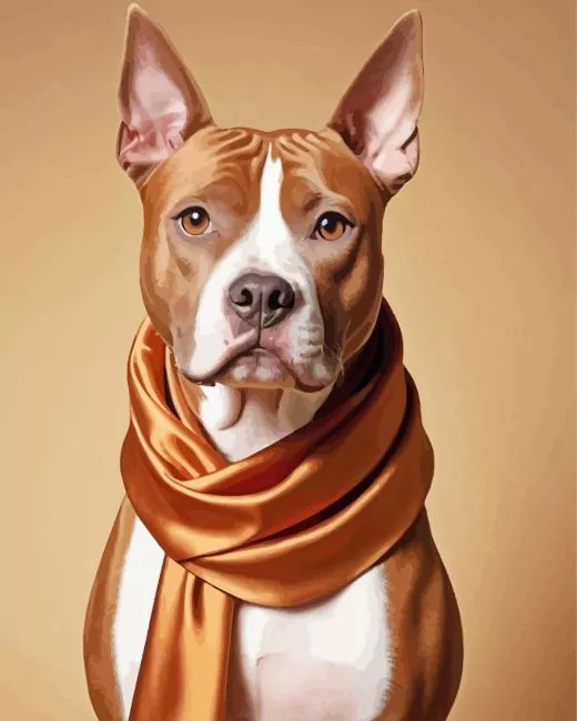 brown amstaff dog Diamond Painst Brown Amstaff Dog Diamond Painting