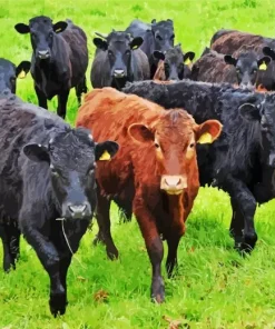 Brown And Black Cows Diamond Painting