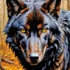 Brown Black Wolf Diamond Painting