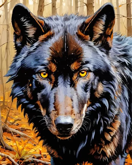 brown black wolf Diamond Painst Brown Black Wolf Diamond Painting