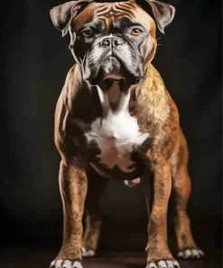 Brown Boxer Dog Diamond Painting