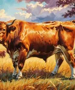 Brown Bull Diamond Painting