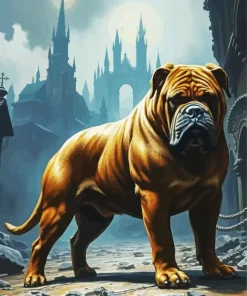 Brown Bull Mastiff Diamond Painting
