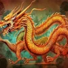 Brown Chinese Dragon Diamond Painting