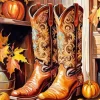 Brown Cowboy Boots Diamond Painting