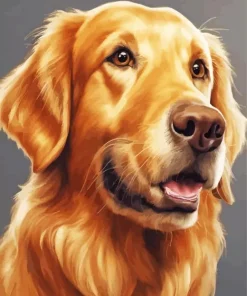 Brown Dog Face Diamond Painting