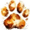 Brown Dog Paw Art Diamond Painting