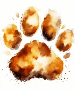 Brown Dog Paw Art Diamond Painting