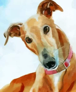 Brown Greyhound Dog Diamond Painting
