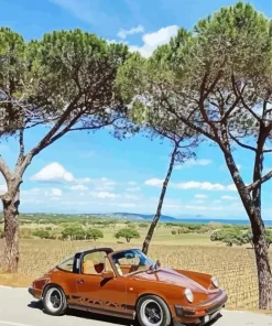 Brown Old Car Diamond Painting