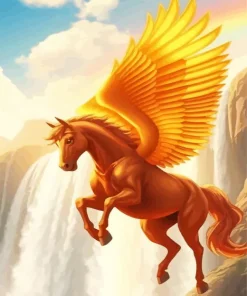 Brown Pegasus Diamond Painting