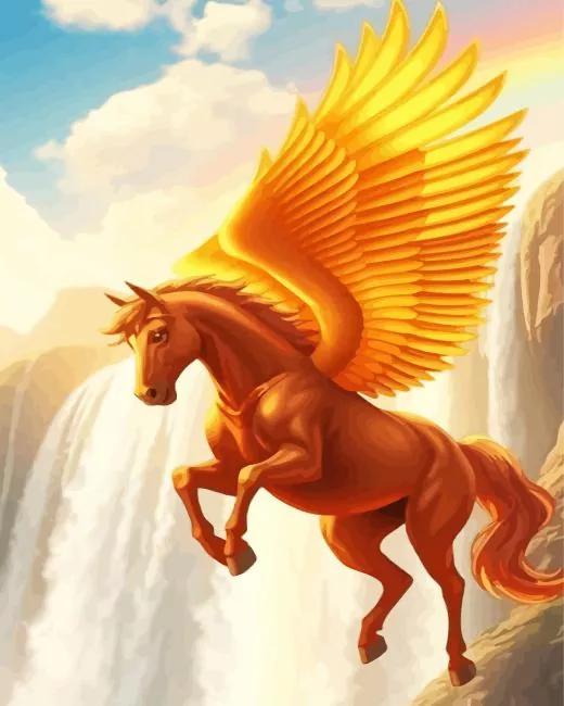 brown pegasus Diamond By Numbers Brown Pegasus Diamond Painting