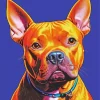 Brown Stafford Dog Puppy Diamond Painting