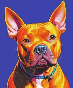 Brown Stafford Dog Puppy Diamond Painting