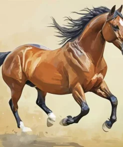 Brown Stallion Diamond Painting