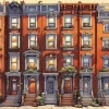 Brownstone Houses Diamond Painting