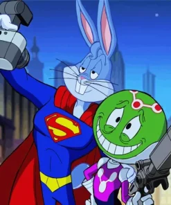 Bugs Bunny As Superman Diamond Painting