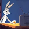 Bugs Bunny Watching TV Diamond Painting