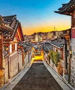 Bukchon Hanok Village Diamond Painting
